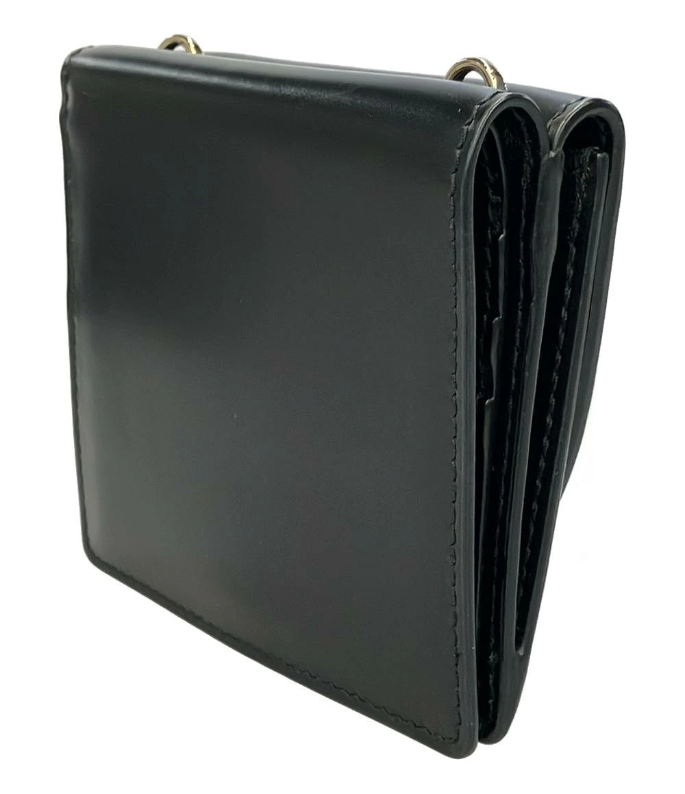 Salvatore Ferragamo Wallet fold Bi Gancini Shoulder Black